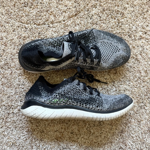 Black and Gray Nike Free Shoes women’s size 7 - Picture 1 of 2